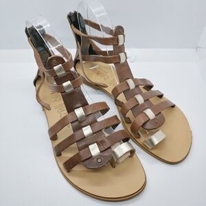 Nikos Shoes Women's Leather Handmade in Greece Gladiator Sandals Sz 6